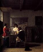 Pieter de Hooch The Visit Spain oil painting artist